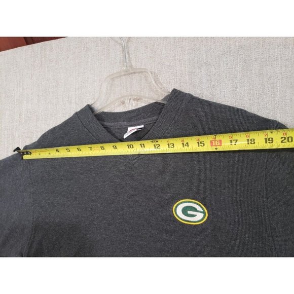 Green Bay Packers NFL V Neck Sweater Embroidered True Fan Horizontal Knitted Med - Picture 8 of 9